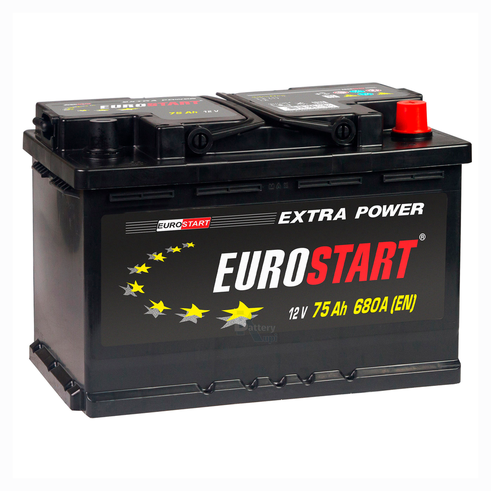 Аккумулятор EUROSTART Extra Power (75Ah, 680A, R+) EU750