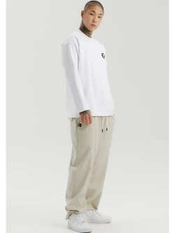 Брюки широкие из льна