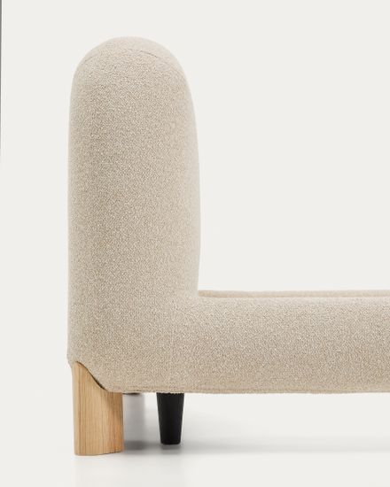 Кровать Odina из ткани букле цвета экрю 180 x 200 см