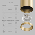 DK2610-SB Накладной светильник SHINE TUBE со светодиодом, D70*H80, IP20, 3000К, 10W, RA?90, сатинированная латунь, алюминий