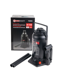 Домкрат бутылочный 30т с клапаном(h min-255мм,h max-465мм) FORCEKRAFT FK-T93004(DS)