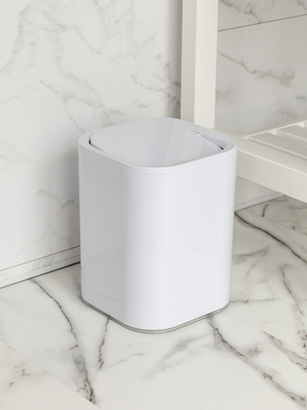 Ведро для мусора DeNASTIA STABLE W, 19,3х25,1, 95% ABS пластик, 5% акриловый пластик, белый