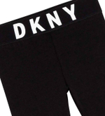 Леггинсы х/б DKNY Черный/Пояс-резинка с логотипом Девочка