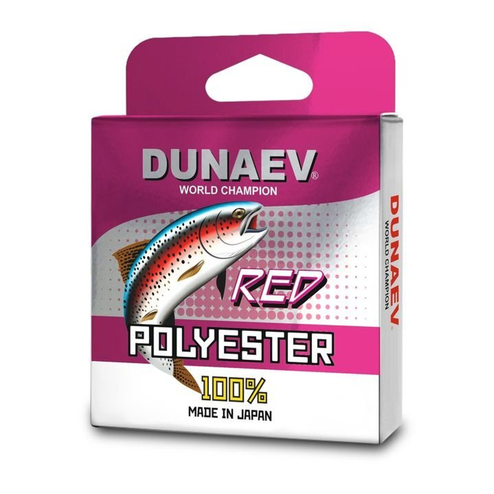 Леска Dunaev Polyester RED 0.104мм 100м