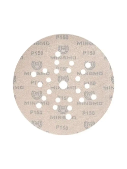 225мм P150 10шт. Шлифовальный абразивный круг для шлифовки под липучку Minamo Golden Warrior