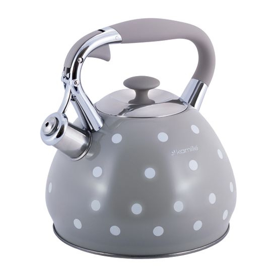 Чайник 3 л. из нержавеющей стали со свистком Kamille KM-0695 горох