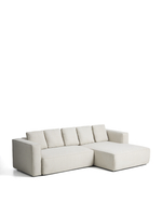 3-местный диван-кровать Marela бежевый шенилл с кушеткой справа 276 см