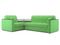 Диван угловой с Баром Неаполь 1,6 - Velutto 31 зеленый/ коричневая накладка