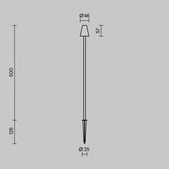 Ландшафтный светильник Тростник / Cane 3000K 1,5Вт IP 65 Outdoor o504fl-l1b3k1