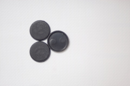 Круглая ровная база 25 мм — 50 шт.