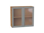 Шкаф верхний с 2-мя остекленными дверцами Сканди
