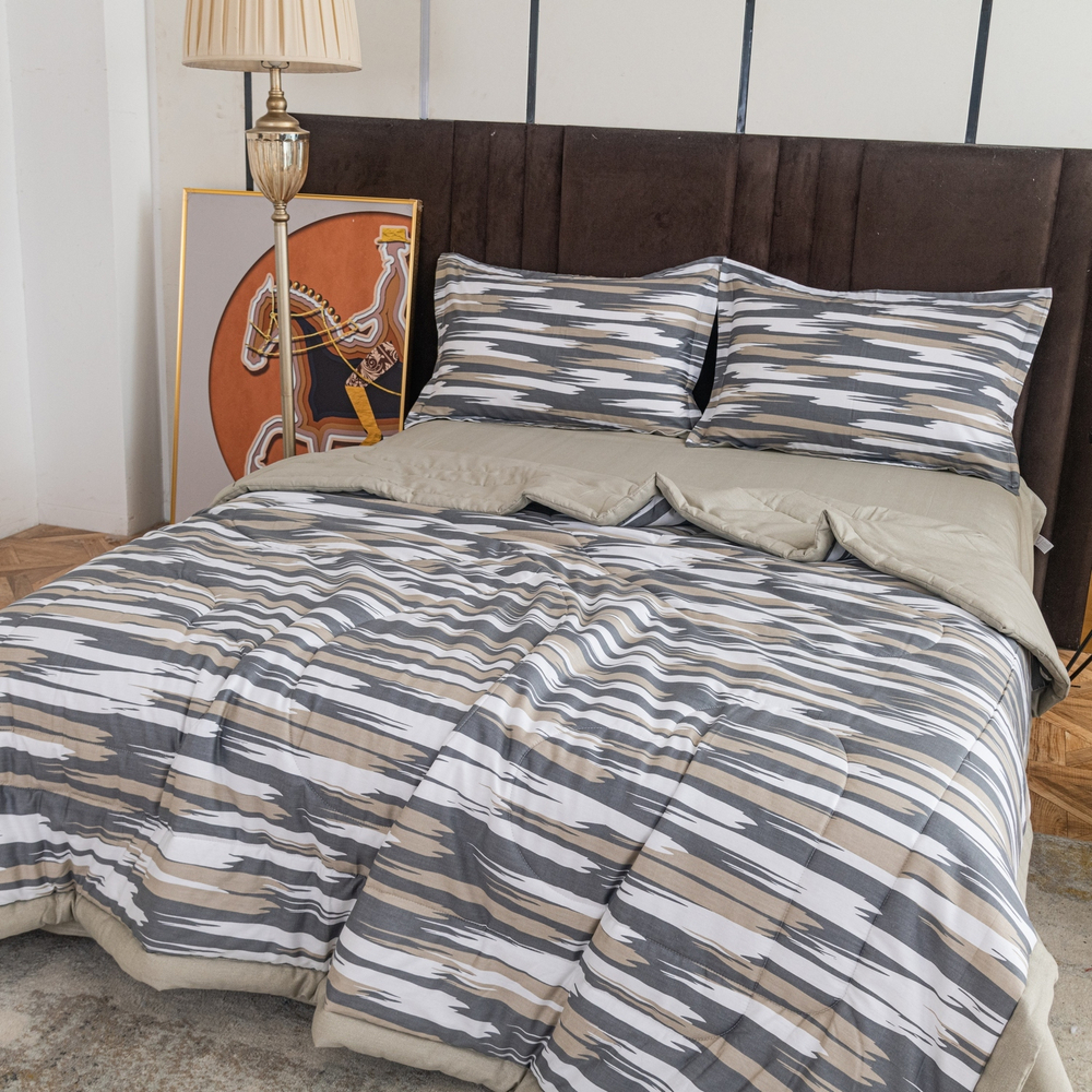 Комплект постельного белья Сатин с Одеялом 100% хлопок 160x80 на резинке OBR133