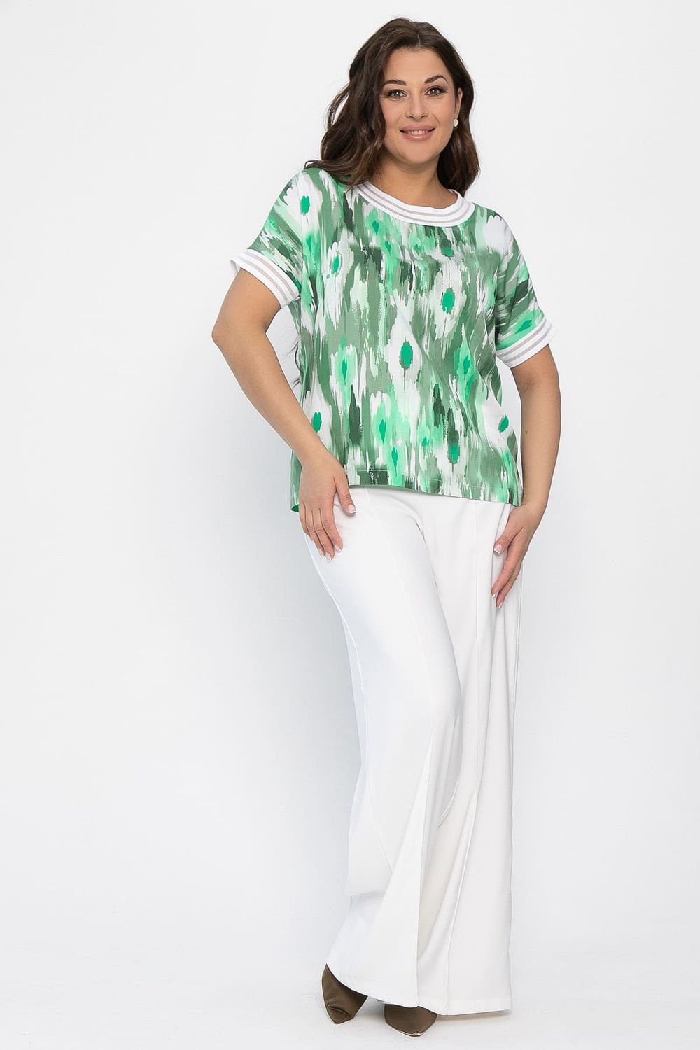 Блуза Лаванда (зеленая) Б13865-1М LT Collection