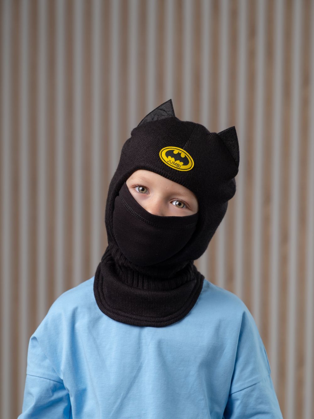 Шлем зимний вязаный (Черный) Бэтмен
