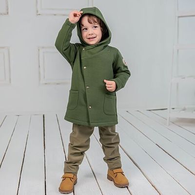 Coat with snap buttons - Khaki