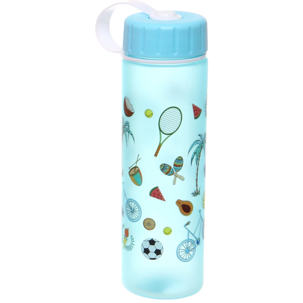 Бутылка питьевая пластиковая 650мл «Летние каникулы» матовая, микс цветов