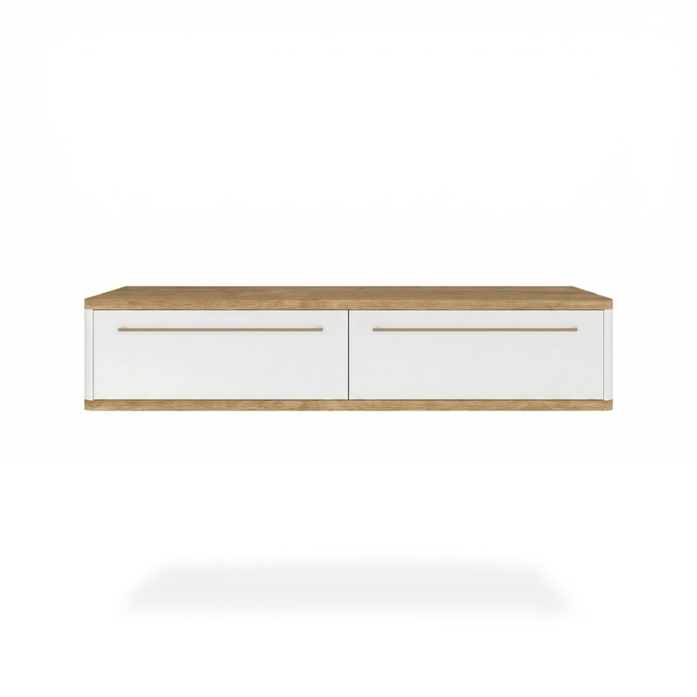 Подвесной туалетный столик консоль Royal 5210 эко (Дуб Кантри-р.золото)