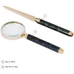 Набор настольный Delucci 4 предмета, зеленый мрамор