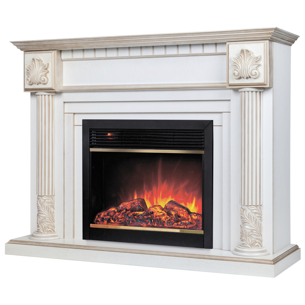 Каминокомплект Real Flame Imperia 26/33 WT с очагом Moonblaze Deluxe Brass