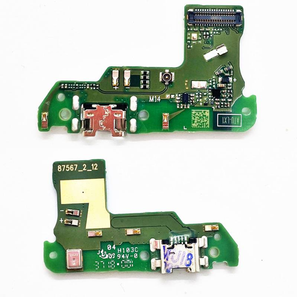 Шлейф для Huawei Honor 7A Pro/Honor 7C/Y6 2018 плата на системный разъем/микрофон - Премиум