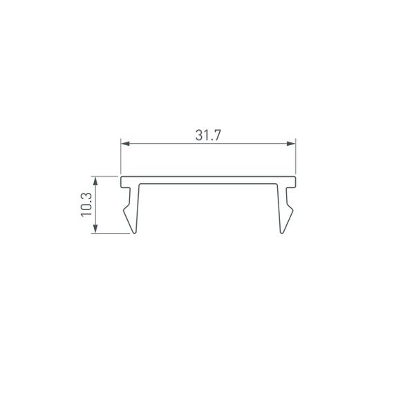 Рассеиватель Arlight Line-S-W32-3000 Opal 042904