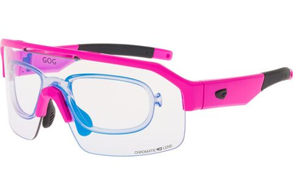 Спортивные очки с диоптриями GOG Thor C / Matt Neon Pink-Black / Photochromic Blue Lens