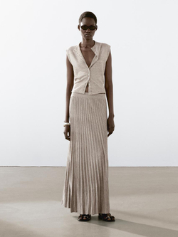 Massimo Dutti Юбка миди, серый