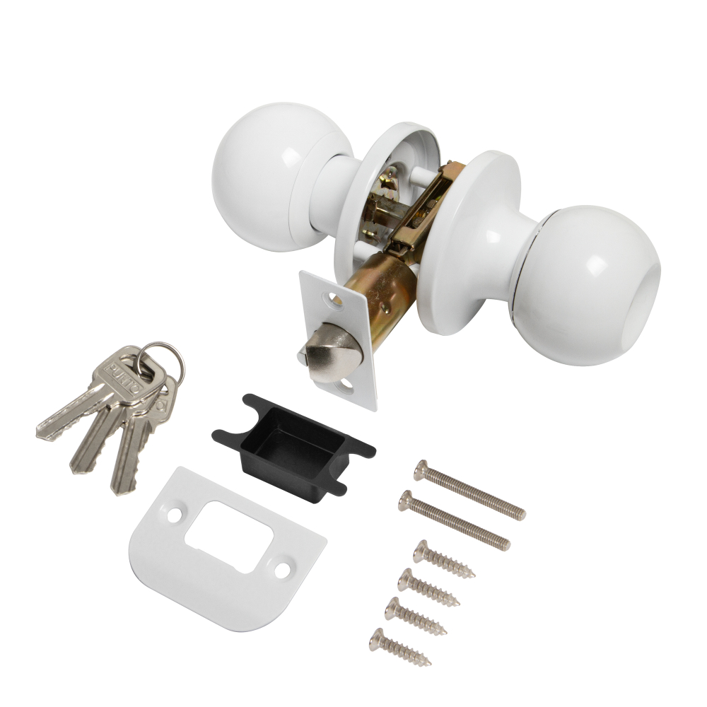 Ручка защелка DK672/BL WH-ET (кл./фик.) белый