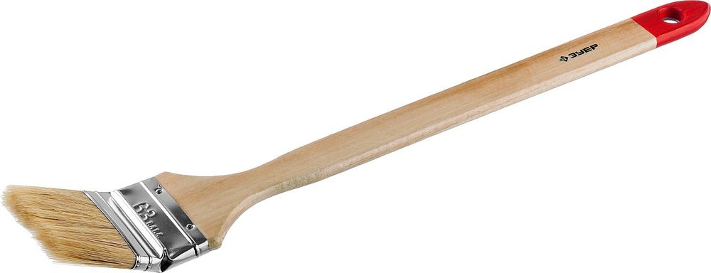 Кисть радиаторная угловая ЗУБР ″УНИВЕРСАЛ-МАСТЕР″, светлая натуральная щетина, деревянная ручка, 63мм