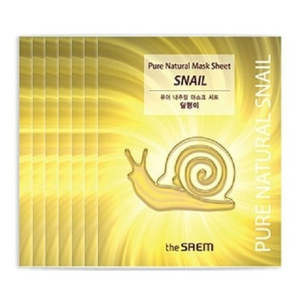 Восстанавливающая тканевая маска с муцином улитки THE SAEM Pure Natural Mask Sheet Snail