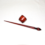 Деревянное опорное веретено для прядения с основанием из древесины сосна 290мм. B9