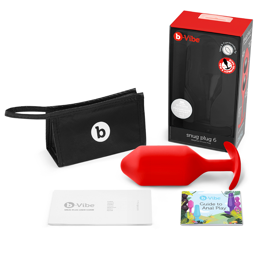 b-Vibe Snug Plug 6 - Анальная пробка для ношения