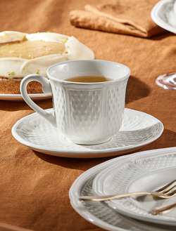 Чашка чайная с блюдцем Pont Aux Choux White (190 мл)