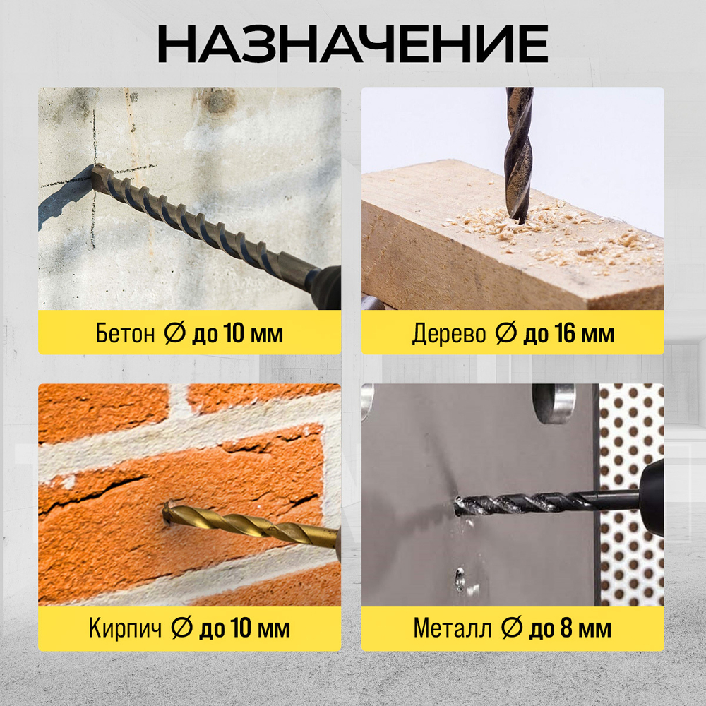 Перфоратор аккумуляторный TECHNICOM TC-CH420, 20В, 4Ач, 900 об/мин, 10-5000 уд/мин, 1,1Дж, SDS, патрон 10мм