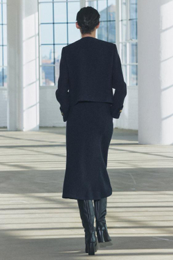 ZARA КАРДИГАН ИЗ СМЕСОВОЙ ШЕРСТИ С ПУГОВИЦАМИ — ZW COLLECTION, СЕРО-СИНИЙ