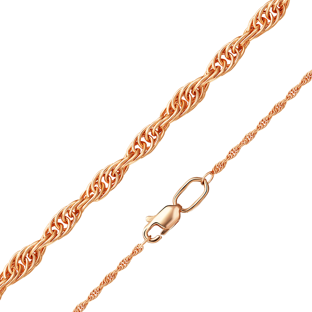 Цепь из красного золота (плетение «Кордовое»)