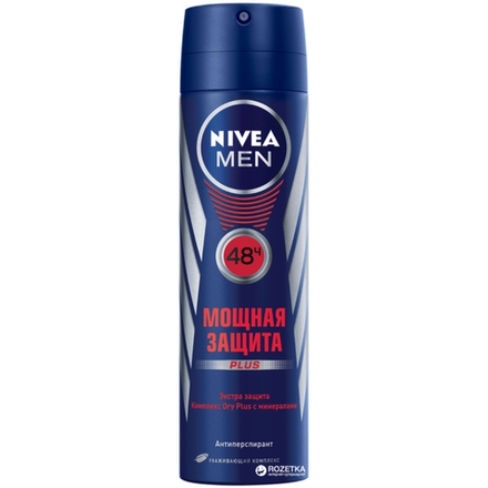 Дезодорант-антиперспирант спрей Nivea Men Мощная защита 150мл