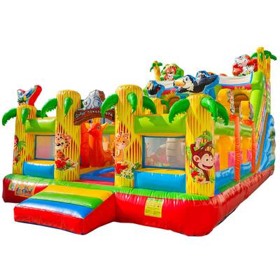 Коммерческий надувной батут «Звериная команда», 9х5х5 м