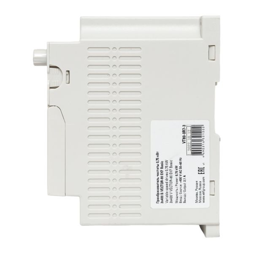 Преобразователь частоты 0,75 кВт 3x400В VECTOR-80 EKF Basic