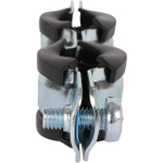 Хомут для труб двухвинтовой сдвоенный STOUT - 3/8" (15-19 мм, с шпилькой и дюбелем)