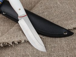 Нож для бушкрафта "Гефест", сталь VG-10/Elmax, рукоять G10 (белая)