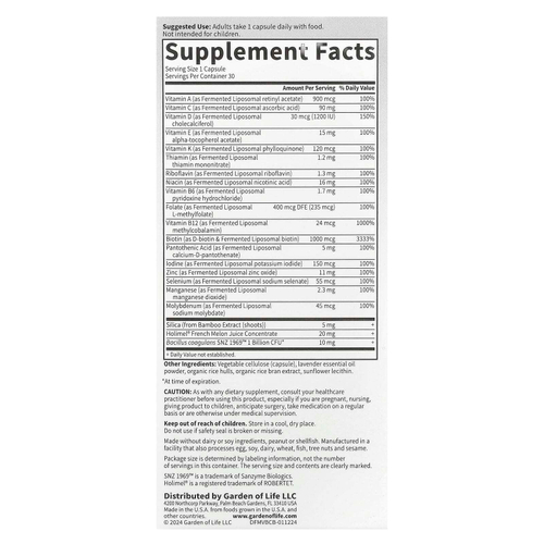 Garden of Life, Тереза Formated Multi +, комплекс для красоты, 30 капсул