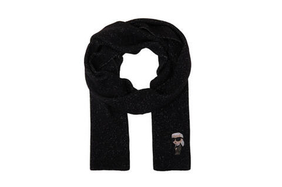 Хлопковое шаль k/ikonik 2.0 lur Karl Lagerfeld - черный(236W3301)