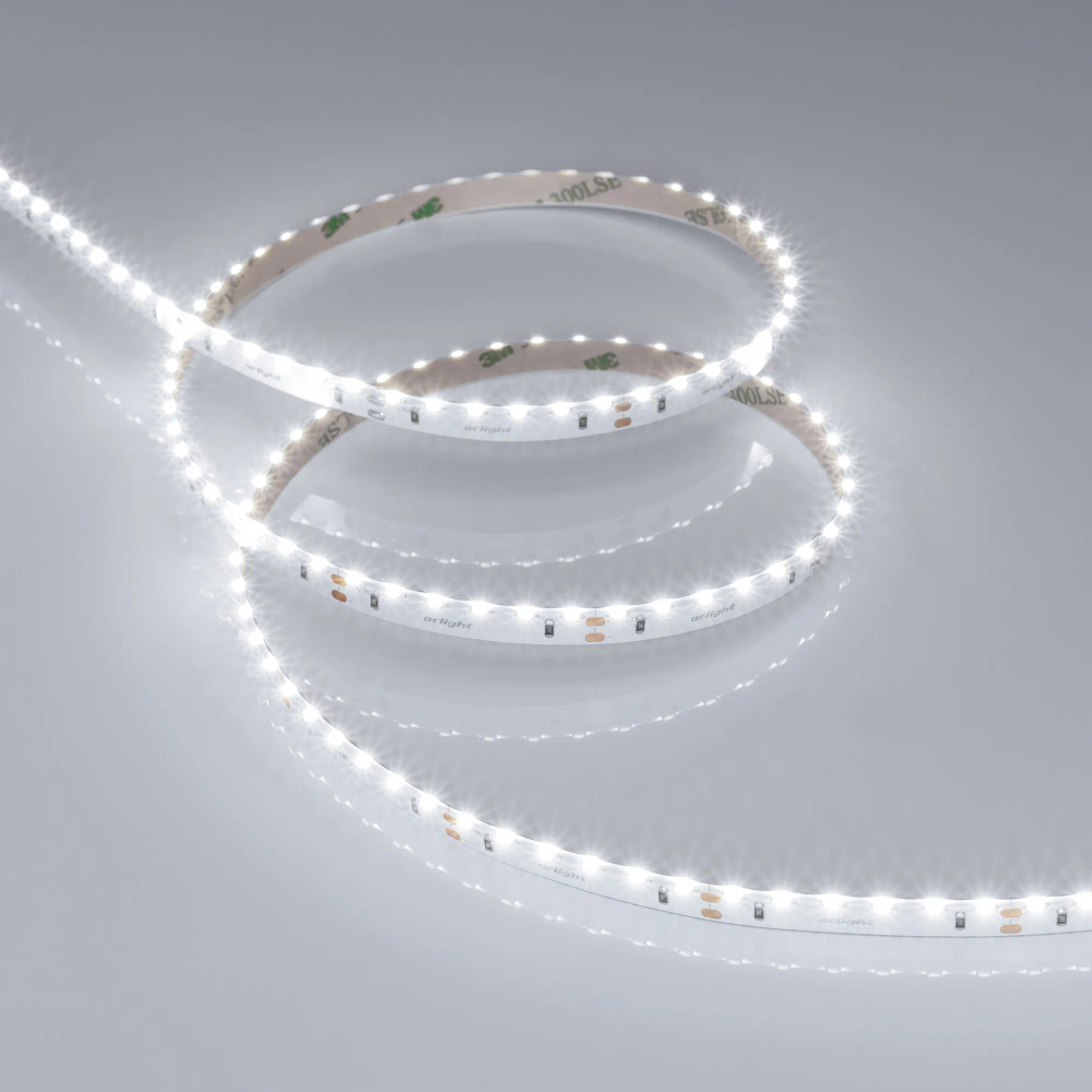 Светодиодная лента RS-S120-8mm 24V White6000 (9.6 W/m, IP20, 3014, 5m) (Arlight, боковое свечение) 039428