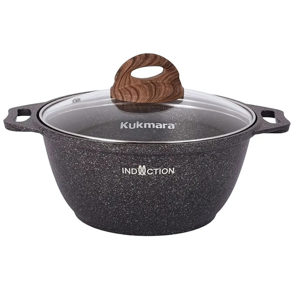 Кастрюля 2л «Granit Ultra Induction»(original) со стеклянной крышкой кгои22а