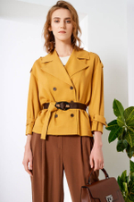 1751 Жакет женский (горчичный)
