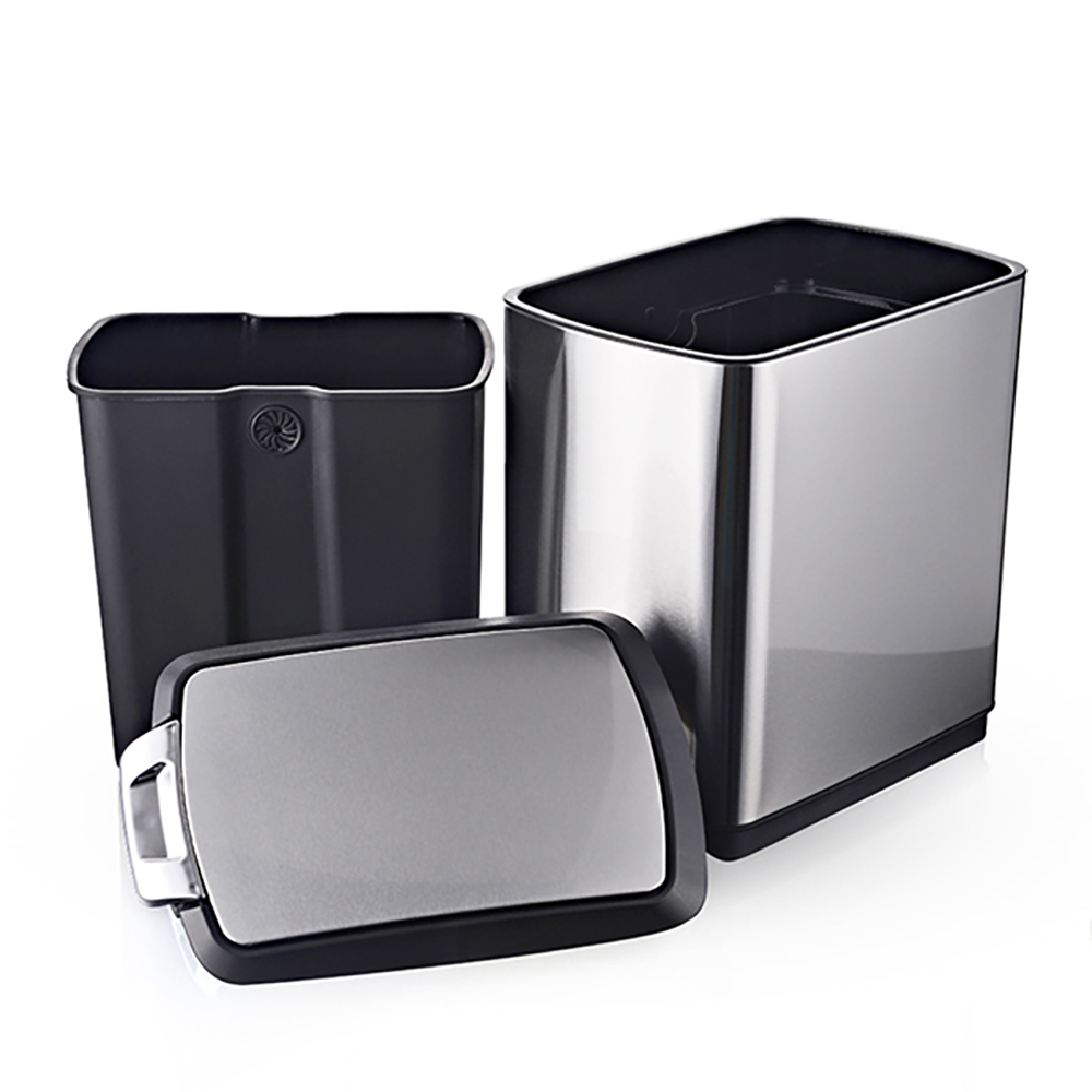 Ведро для мусора, прямоугольное, внутр ведро, Foodatlas JAH-7412, 30 л