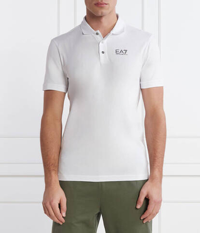 Поло EA7 - белый(3DPF16 PJ03Z)