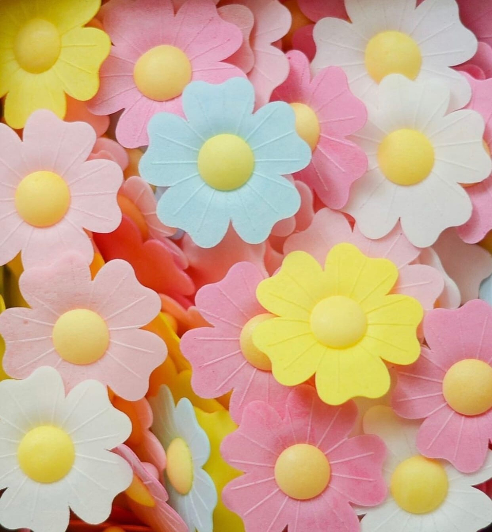 Вафельный декор "Шиповник микс" 10шт