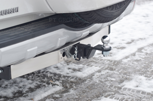 Фаркоп PT GROUP /съемный квадрат/ С нержавеющей Накладкой для MITSUBISHI Pajero 1999-(паспорт и сертификат в комплекте)(без электрики) арт.MPJ-99-991124.00